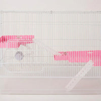 Transparent Hamster Cage, 23 Double Layer Large Castle (with Water Bottle/Food Bowl/Running Wheel), Luxury Hamster Cage with Wire Large Space