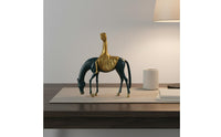 Equestrian Figurine Luxury Elegant Girl on Horse Sculpture Modern Minimalist Equestrian Decor Statue for Living Room, Study, Office