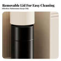 Modern Cylinder Garbage Bin Large Capacity Minimalist Waste Basket Light Luxury Aesthetic Round Open Top Trash Can for Living Room, Washroom, Bedroom
