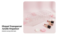 24 Compartment Lipstick Organizer Space-Saving 24 Compartment Lipstick Holder Clear Acrylic Lip Balm Holder Sturdy Construction