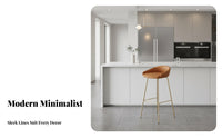 Minimalist Design Upholstered High Stool With Backrest Bar Chair Back Support Indoor Seating Comfortable for Homeowners, Interior Designers, Restaurant Owners, Counter, Kitchen, Cafe, Dining Room