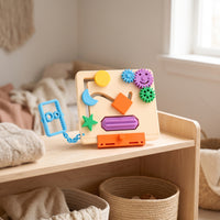 Busy Board Travel Busy Board with Gears Portable Educational Toy for Little Ones, Little Ones