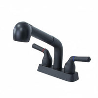 2 Handle Pull-out Faucet ADA Compliant RV Kitchen Faucet Garden Hose Compatible Plumbing Fixture