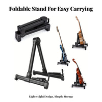 V-Shaped Guitar Stand Lightweight Portable Guitar Floor Stand Padded Protection Universal Instrument Holder for Travel