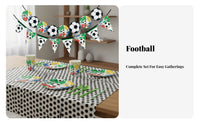 Disposable Football Party Supplies Set Food-Grade Material Football Birthday Party Decorations Easy Cleanup for Children