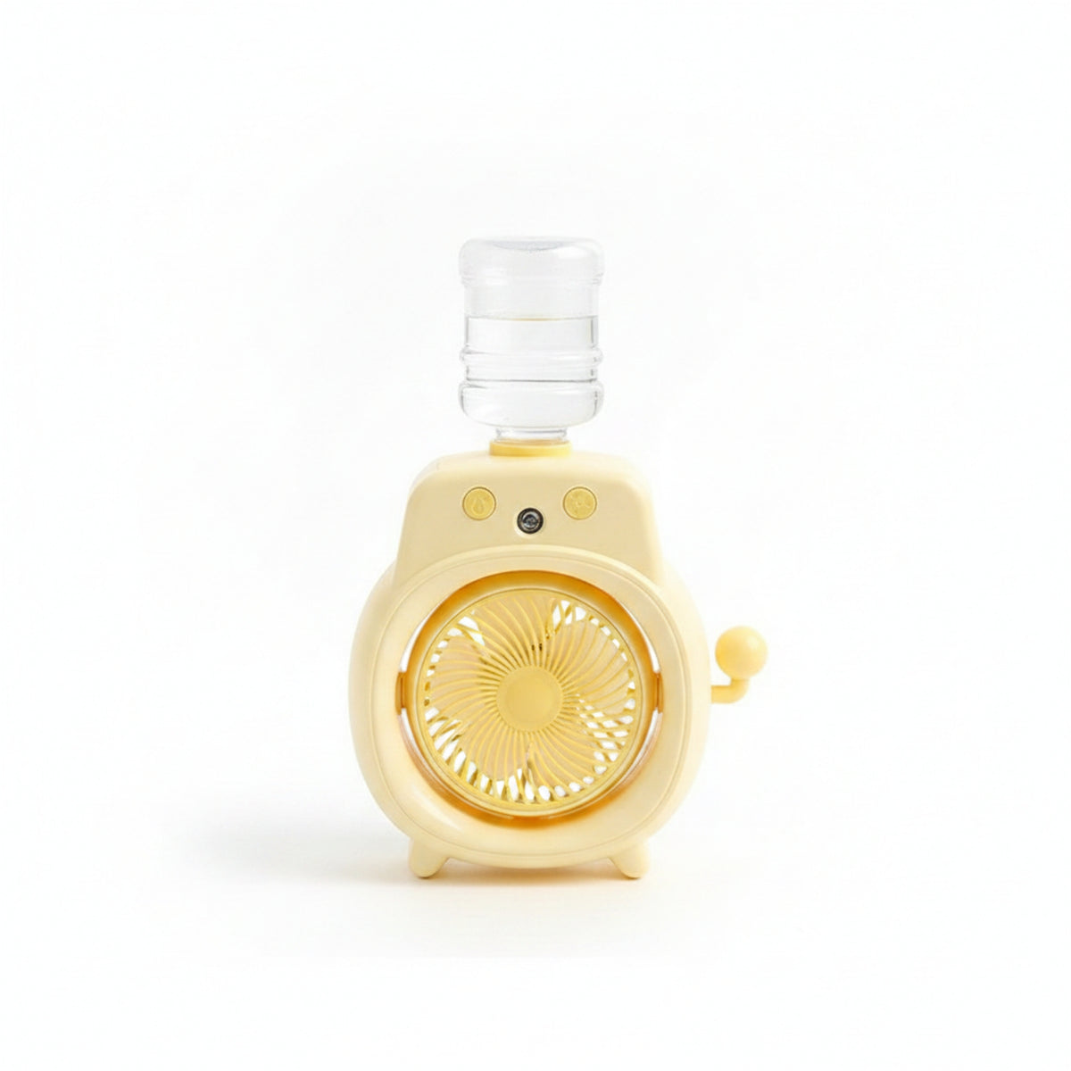 Compact Desktop Misting Fan Transparent Tank Rechargeable Misting Fan