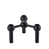 Geometric Three-Legged Candle Holder Compact Metal Candle Holder Modern Three-Arm Candelabra Minimalist for Centerpiece, Tabletop, Dining Table