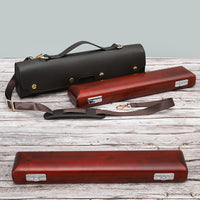 Flute Case with Backpack Straps (16/17 Hole, Wooden Box)