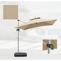 Cantilever Patio Umbrella 360-Degree Rotating Offset Patio Umbrella Windproof for Poolside, Backyard, Garden
