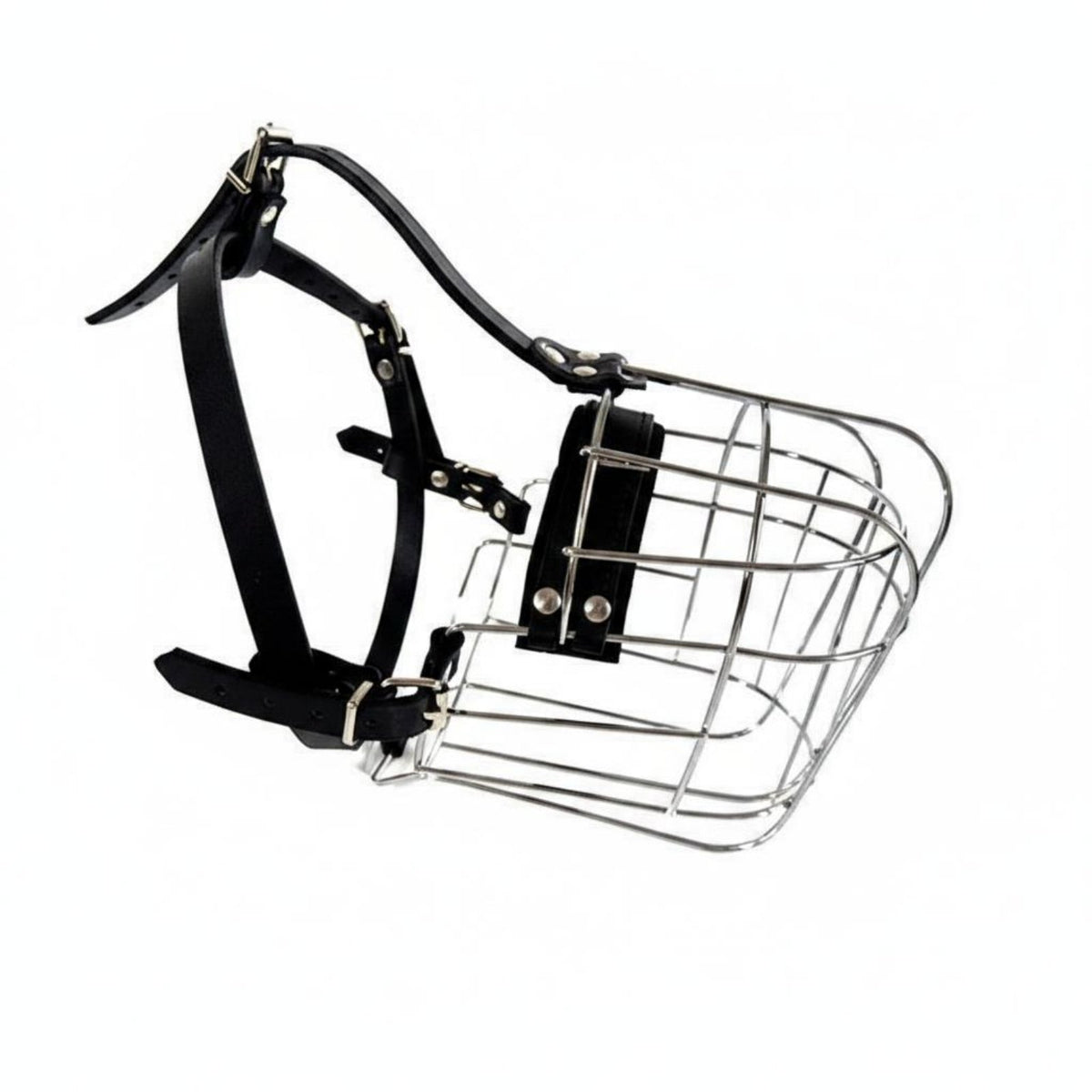 Adjustable Straps Breathable Basket Muzzle Long-Lasting Wire Basket Muzzle Anti Bite Pet Accessory Drinkable for Large Dogs, Walks, Training, Vet Visits