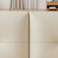Gas Lift Storage Bed Frame Cream Airy Aesthetic Bed Frame for Couples, Small Apartments