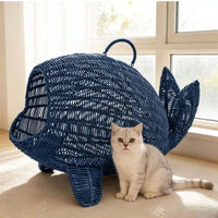 Seafaring Cat Bed All Season Woven Cat Bed Scratch Resistant hideaway for Indoor