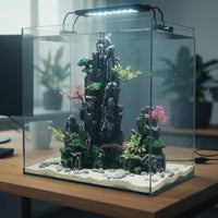 Resin Rockery Decoration Realistic Design Aquatic Pet Fish Habitat Mountain View Decor Aquatic Habitat Rockery Hideout Chinese