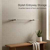 Wall Mounted Drying Rack and Towel for Kitchen Utensil Storage, Space Aluminum Holder with Hanging