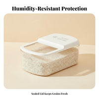 Rice Storage Container Humidity-Resistant Sealed Grain Bin Large Capacity Rice Dispenser for Kitchen Countertop