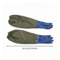 Waterproof Long Sleeve Work Gloves Heavy-Duty Gloves with Non-Slip Grip Wear-Resistant Thickened for Dishwashing