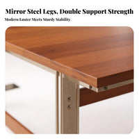 Retro Design Rectangular Wood-Top Trestle Table Multi-Purpose Work Desk Seats 4-6 People Household Furniture Spacious surface for Homeowners, Remote Workers, Professionals, Dining Room, Home Office, Kitchen, Open-Plan Living Space