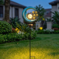 Lunar Garden Stake Light Metal Garden Light with Lunar Moon LED for Pathway