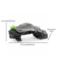 Resin Reptile Hideout Cave Natural-Looking Reptile Hide Sturdy Basking Platform Sturdy for Reptiles