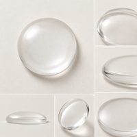 Time Gem Glass Patches Round Flat Crystal Cabochons for DIY Jewelry Making