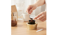 100 Pieces Coffee Capsule Lid with Base Refillable Aluminum Foil Lid with Brush Coffee Capsule Foil Lids for Drinkers