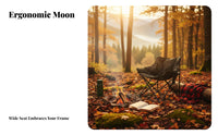 Keeps You Warm Padded Moon Chair Foldable Moon bowl Chair Ergonomic Shape Folding Seat Includes Carry Bag for Campers, Families, Anglers, Camping, Outdoors, outdoor meals, rearyard