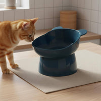 Nordic Design Bear Head Cat Bowl Easy to Clean Tilted Cat Food Bowl Non-Slip Design for Cats