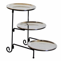 3-Tier Dessert Stand Round Tiered Dessert Stand Space-Saving Serving Tray for Confectioners, Buffets