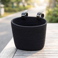 Woven Bike Basket Adjustable Front Bike Basket with Straps Lightweight for Children's Bikes, Park Rides