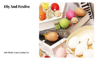 12 Pieces DIY Craft Eggs Paintable DIY Painting Egg Multicolored Easter Eggs for Crafters, Family, Classroom Activities, Party Supplies, Home