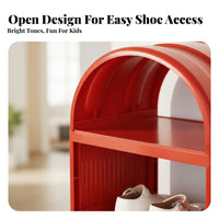 Space-Saving children's Shoe Rack Easy Assembly Kids Shoe Storage Unit Sturdy Rounded Corners for Toddlers, Preschoolers, Hallway, Bedroom, Living Room, Behind Door
