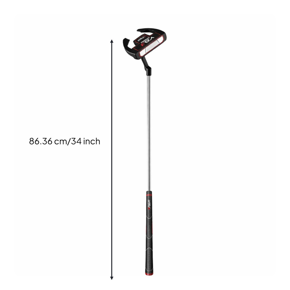Steel Shaft Alignment Line Putter Rubber Grip Right Hand Putter Beginner Friendly for Men, Beginners, Putting Green