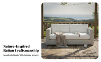 4 Pieces sun-resistant 4-Piece Woven outdoor seating set Weather-Resistant Outdoor Furnishing Modern Design Lounge Seating upholstered paded for Guesthouse Owners, property owners, Garden, Terrace, rearyard, Balcony
