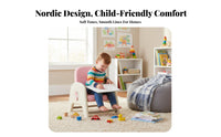 Adjustable Kids Chair Ergonomic Backrest Child Armchair Comfortable Upholstered Child Seat for Young Children, Preschoolers, Preschool, Bedroom