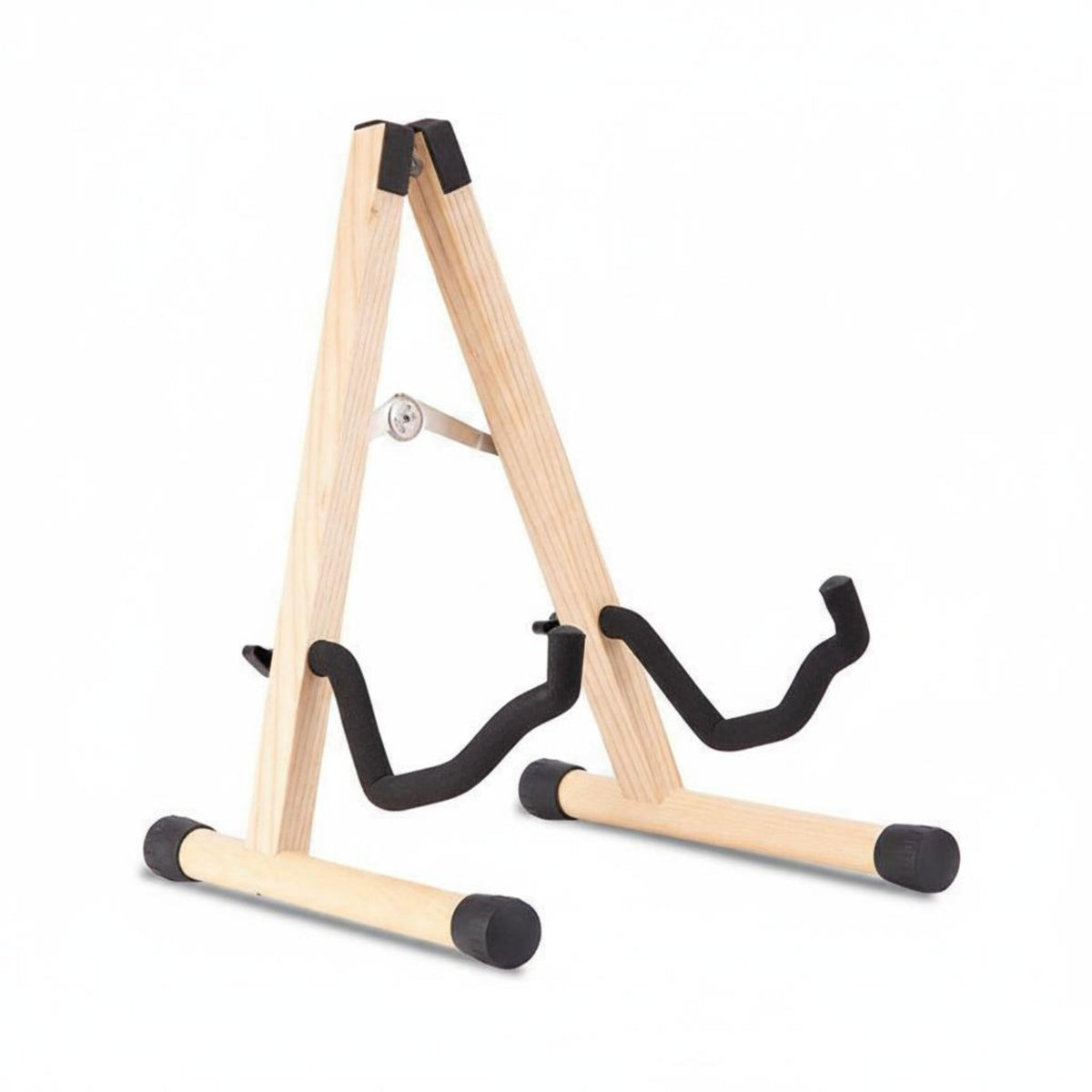 Foldable Wooden Floor Guitar Rack Portable Folding Guitar Stand Stable Violin Floor Stand Non-Slip Padding for Home, Music Room, Studio