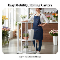 With casters Rolling Multimulti-tier floral Rack Floor-Standing Multimulti-tier plant display rack Space Saving Tiered Shelf Large Capacity for Plant Lovers, Apartment Dwellers, Balcony, Living Room, Outdoors, Indoors