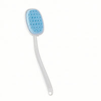 Soft Bristle Silicone Bath Brush Exfoliating Shower Brush with Long Handle Skin-Friendly Back Scrubber with Long Handle Quick-Drying
