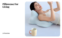 Multi-Functional Multifunctional Rest Pillow Pressure Relief Ergonomic Cervical Pillow Breathable Cover for Adults, Resting, Living Room