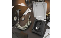 Space-Saving RV Exterior Shower Box Kit Compact Design RV Outdoor Shower Box Kit Sturdy Construction RV Enthusiast Quick Connect Sprayer for Van Lifers, Boaters