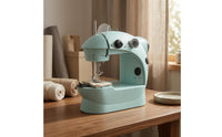 Mini Desktop Sewing Machine Top Thread Guide Tabletop Sewing Machine Home Appliance Electric Light Blue