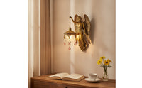Gentle Glow Angel Wall Lamp Elegant Wall Lamp with Lantern Artistic Sconce Vintage for Collectors, Entryway, Hallway