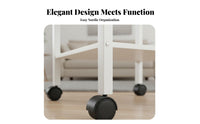 With Wheels Rolling Shelf Single Single-Tier Multi-Purpose 2-Tier Rolling Shelf Space-Saving Side Table Versatile for Homeowners, Apartment Dwellers, Office Workers, Living Room, Bedroom, Small Areas, Kitchen