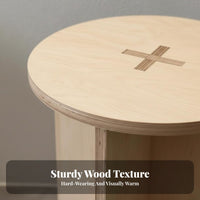 Vintage design Three-Legged Round Stool Multi-Purpose Low Seat Minimalist Design Indoor Furnishing Mortise and Tenon Joint for Cafe Owners, Homeowners, Interior Decorators, Dessert Shop, Living Room, Bedroom, Entryway