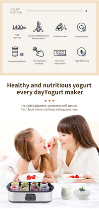 跨境12杯酸奶机自制果酱冰淇淋布丁早餐机YOGURT MAKER酸奶发酵机 欧规