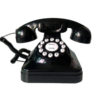 Rotary-Style Landline Phone Decorative Corded Desk Phone Rotary Dial Telephone Classic Antique Design Communication Device