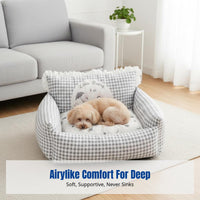 Plaid Pet Sofa All-Season Use Miniature Pet Sofa Removable Cover Pet Furniture for Small Dogs, Hare Owners, Indoors, Living Room, Bedroom
