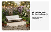 Weather Resistant 4-Piece Woven Sofa Set Luxurious upholstered pads Outdoor Furniture Modern & design Patio Seating Removable upholstered pad cases for Hotel Owners, Party Hosts, Garden, Backyard, Terrace, waterside