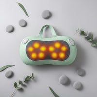 Multi-Functional Shiatsu Massage Pillow Heating Function Shiatsu Neck Massager Ergonomic Design Rechargeable Kneading Pillow Adjustable Intensity for Home