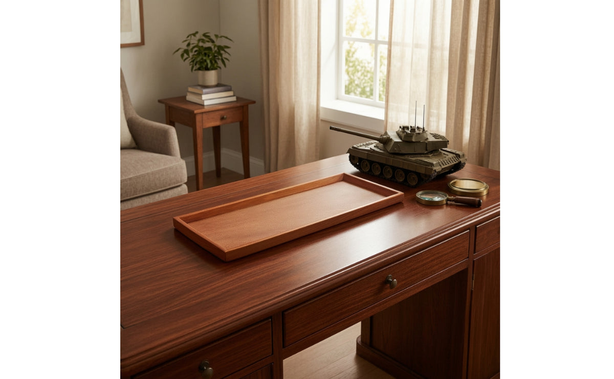 Wooden Display Base Tray Rectangular Base Tray Low-Profile Foundation for Hobbyists, Collectors, Dioramas