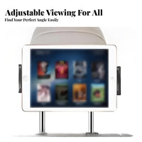 Car Headrest Tablet Mount Hands-Unrestricted Viewing Backseat Tablet Holder Vehicle Headrest Device Holder 360° Rotation